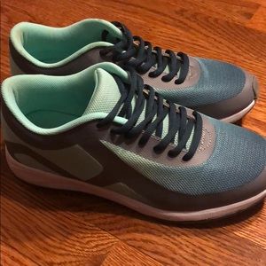Teal ombré & Grey Gym Shoes